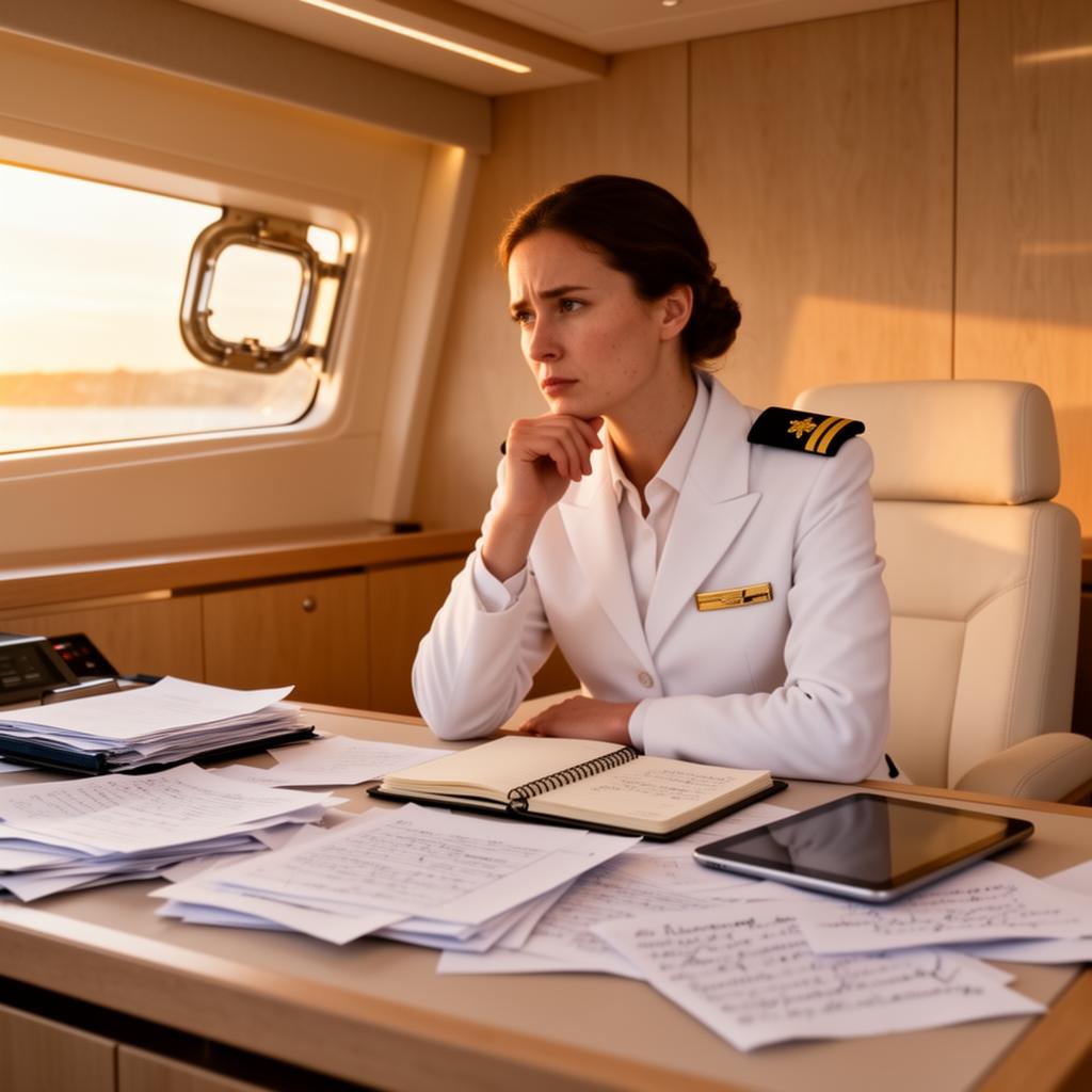 Stressed crew member at a cluttered desk representing fragile manual systems